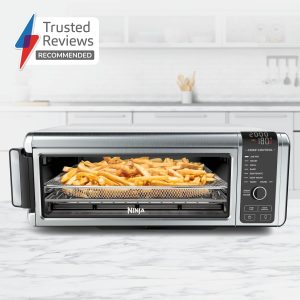 Summer Final Clearance Just $ 99：Ninja Foodi 8-in-1 Flip Oven, Portable Mini Oven for Countertop and Work Surfaces, Multifunctional Oven with 8 Cooking Functions; Air Fry, Roast, Grill, and Bake Silver/Black SP101ME, 2 Years Warranty