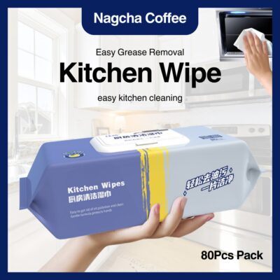 Kitchen Wet Wipes Anti Grease Oil Stain Remover – Hygienic, Quick-Dry Tissue Cloths 80pcs Pack*20
